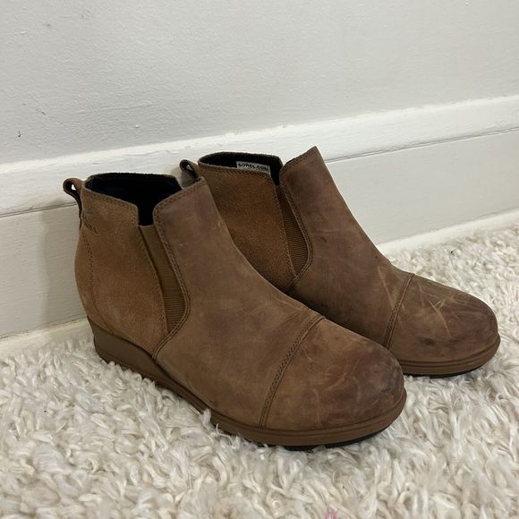 Sorel Shoes Sorel Evie Pullon Ankle Boot Womens Size 95 Velvet Tan